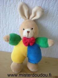 Lapin Jaune bleu vert noeud rouge Ikéa