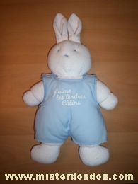 Lapin Blanc salopette bleue Klorane