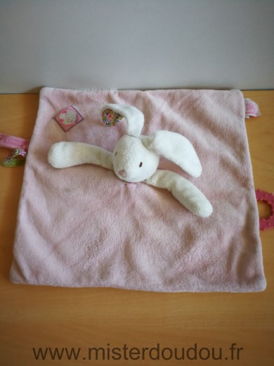 Lapin Capucine rose blanc Moulin roty