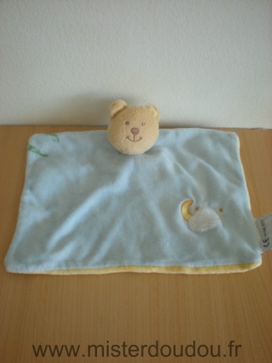 Ours Bleu jaune lune nuage Amtoys