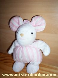 Souris Blanc rose Tartine et chocolat