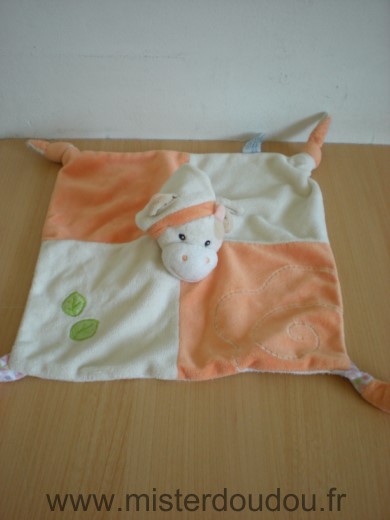 Vache Blanc orange feuilles vertes Gipsy