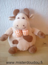 Vache Beige taches marron noeud vichy orange Priscilla larsen
