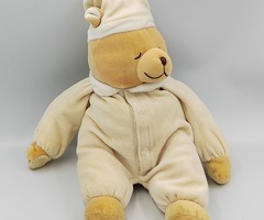 Doudou ours avec bonnet de nuit babiage