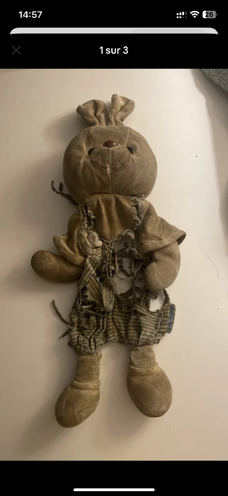 Lapin salopette marque NOUNOURS