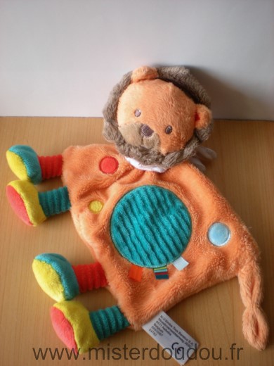 Nicotoy Lion Simba orange rond bleu - Très bon état
