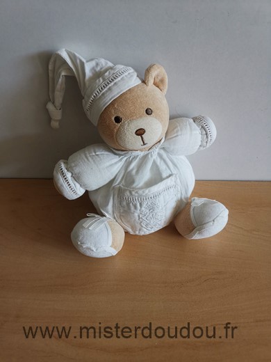 Kaloo Ours Blanc brode kaloo sur poche devant - Très bon état