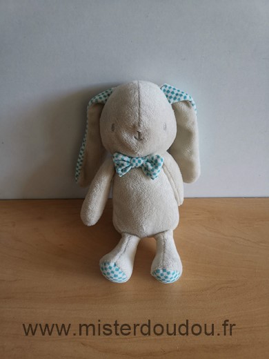 Klorane Lapin Beige blanc carreaux bleu - Très bon état