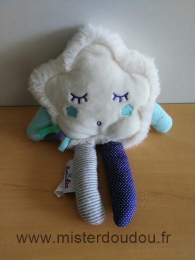 Luc et lea Etoile Reversible blanc bleu - Très bon état