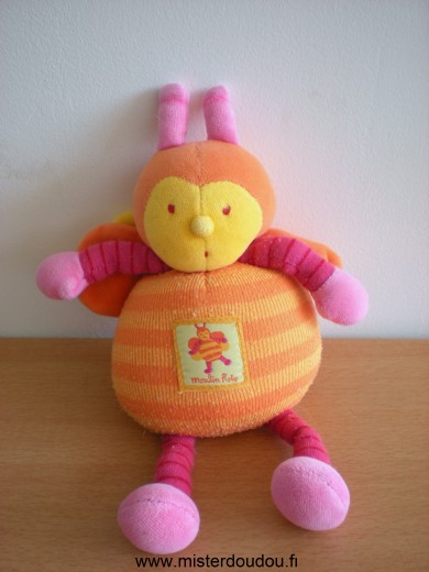 Abeille Jaune orange rouge rose Moulin roty