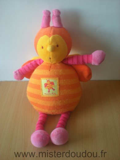 Moulin roty Abeille Louna jaune orange rose - Très bon état