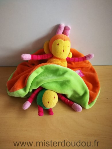 Moulin roty Abeille Louna vert orange cache cache reversible - Très bon état