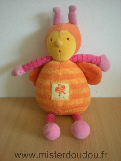 Moulin roty Abeille Orange rose jaune - Etat moyen