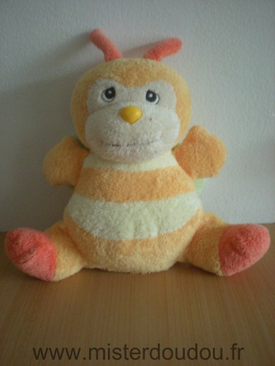 Nounours Abeille Jaune orange ailes vertes - Très bon état