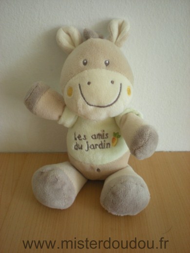 Bébérêve Ane Beige vert les amis du jardin - Très bon état
