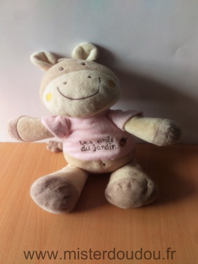 Bébérêve Ane Rose beige les amis du jardin - Très bon état