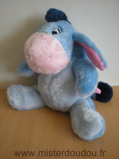 Ane Peluche bleu rose noeud rose au bout de la queue Disney