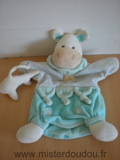 Doudou et compagnie Ane Anatole bleu avec dauphin - Bon état