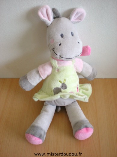 Nicotoy Ane Gris rose robe verte - Très bon état