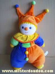 Arlequin Orange bleu jaune vert Auchan