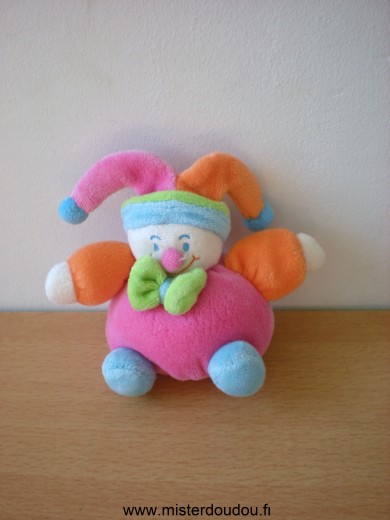 Jollybaby Arlequin Rose orange bleu vert - Très bon état