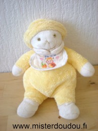 De fil en image Bonhomme Jaune avec bavoir déjà brodé - Très bon état