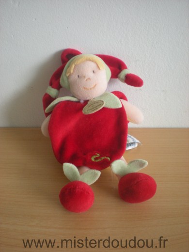 Doudou et compagnie Bonhomme Jaune rouge cape - Très bon état