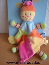 Bonhomme Rose fushia derriere, multicolore devant Mots d enfants