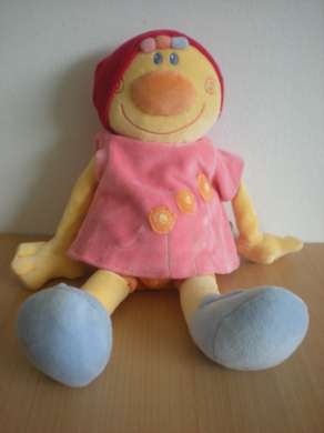 Nattou Bonhomme T-shirt amovible rose short orange bonnet rouge - Très bon état