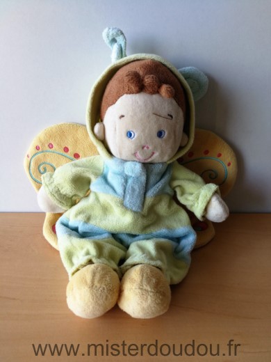 Nicotoy Bonhomme Bleu vert deguise en papillon - Bon état