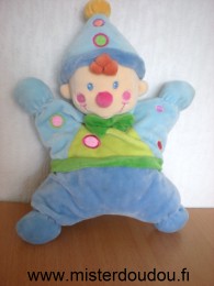 Nicotoy Clown Bleu vert ronds roses - Très bon état