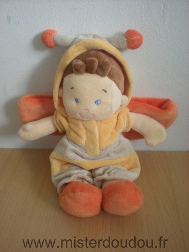 Nicotoy Bonhomme Bonhomme déguisé en abeille jaune orange beige - Très bon état
