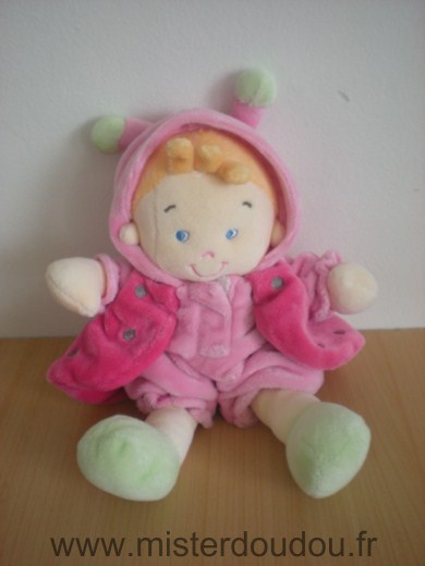 Nicotoy Bonhomme Bonhonne coccinelle rose - Très bon état