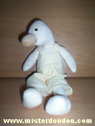 Moulin roty Canard Blanc salopette jaune - Très bon état