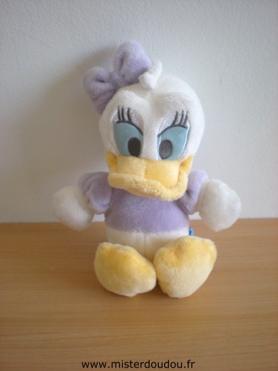 Nicotoy Canard Daisy mauve blanc jaune - Très bon état