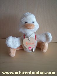 Trudi Canard Ecru orange médaillon coeur bussi - Très bon état