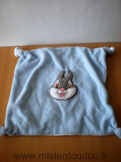 Disney Carre Bleu lapin panpan dessous blanc en tissus - Très bon état