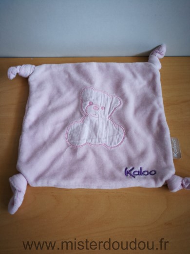 Kaloo Carre Rose motif ours blanc - Très bon état
