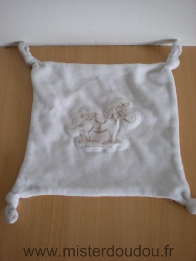 Tex Carre Blanc motif cheval - Très bon état