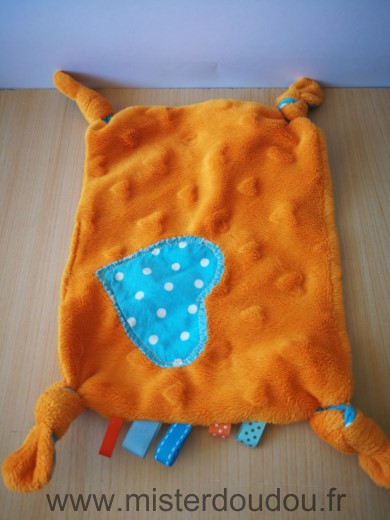 Marque Inconnue Carre Rectangle orange coeur bleu - Très bon état