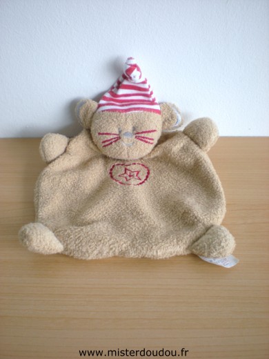 Absorba Chat Beige coeur rouge - Très bon état