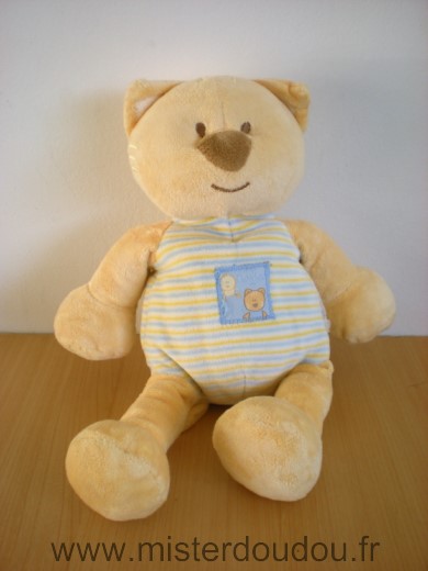 Amtoys Chat Raye bleu jaune blanc - Très bon état