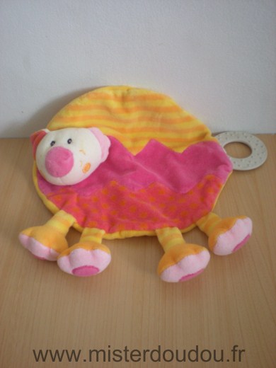 Baby sun Chat Jaue rose avec anneau de dentition - Très bon état
