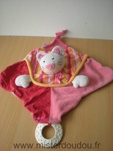 Baby sun Chat Rose blanc jaune anneau dentition - Bon état