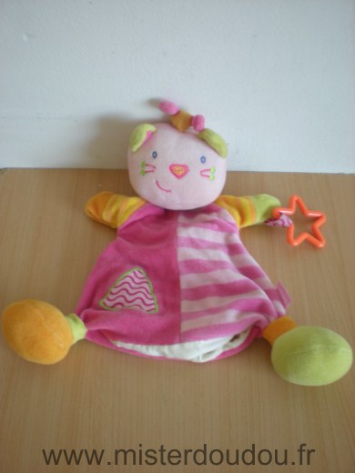 Baby sun Chat Rose jaune etoile orange - Très bon état