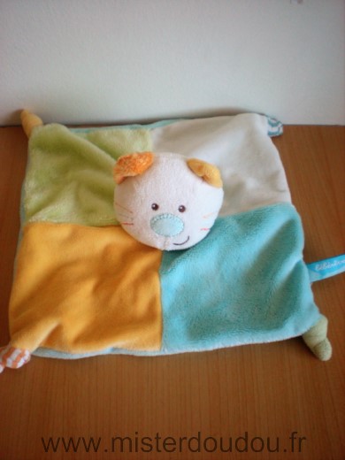 Bébérêve Chat Bleu orange vert blanc - Très bon état