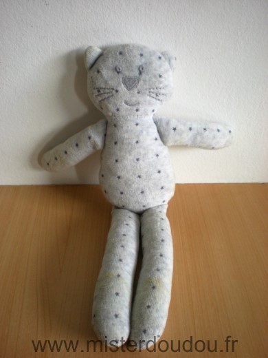Chat Gris etoiles Bout chou