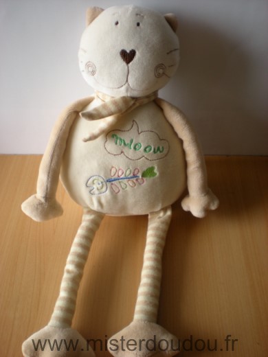 Credit agricole Chat Ca beige mioow arrete de poisson - Très bon état