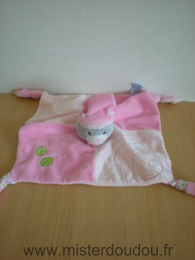 Chat Rose gris feuilles vertes Gipsy