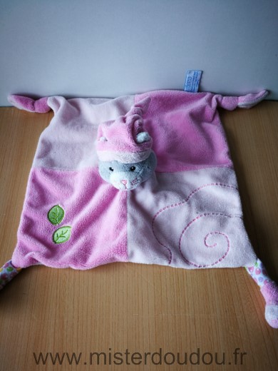 Gipsy Chat Rose gris feuilles vertes - Très bon état